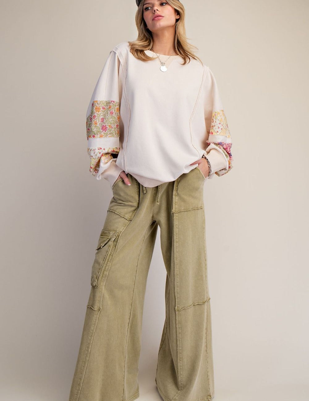 The Essential Ruffled Waistband Terry Knit Pants