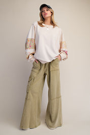 The Essential Ruffled Waistband Terry Knit Pants