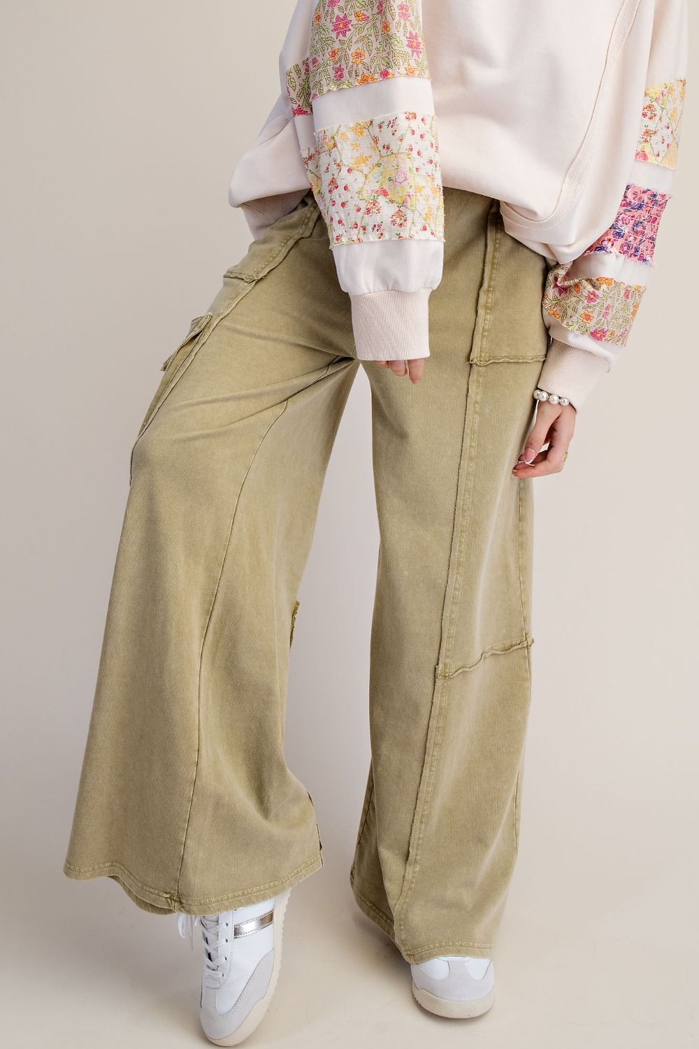The Essential Ruffled Waistband Terry Knit Pants