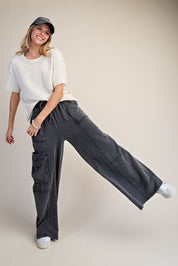 The Essential Ruffled Waistband Terry Knit Pants