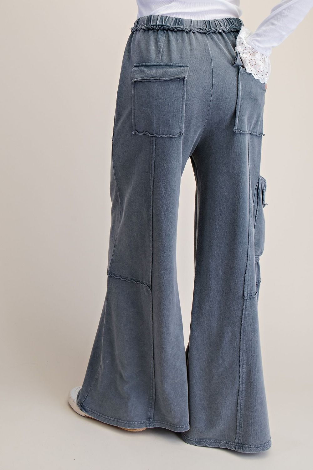 The Essential Ruffled Waistband Terry Knit Pants
