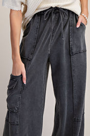 The Essential Ruffled Waistband Terry Knit Pants