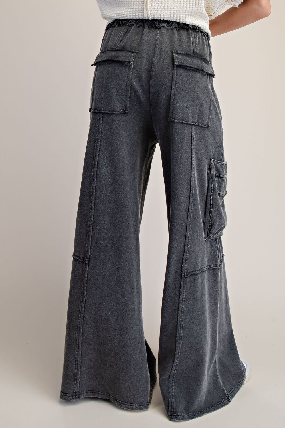 The Essential Ruffled Waistband Terry Knit Pants