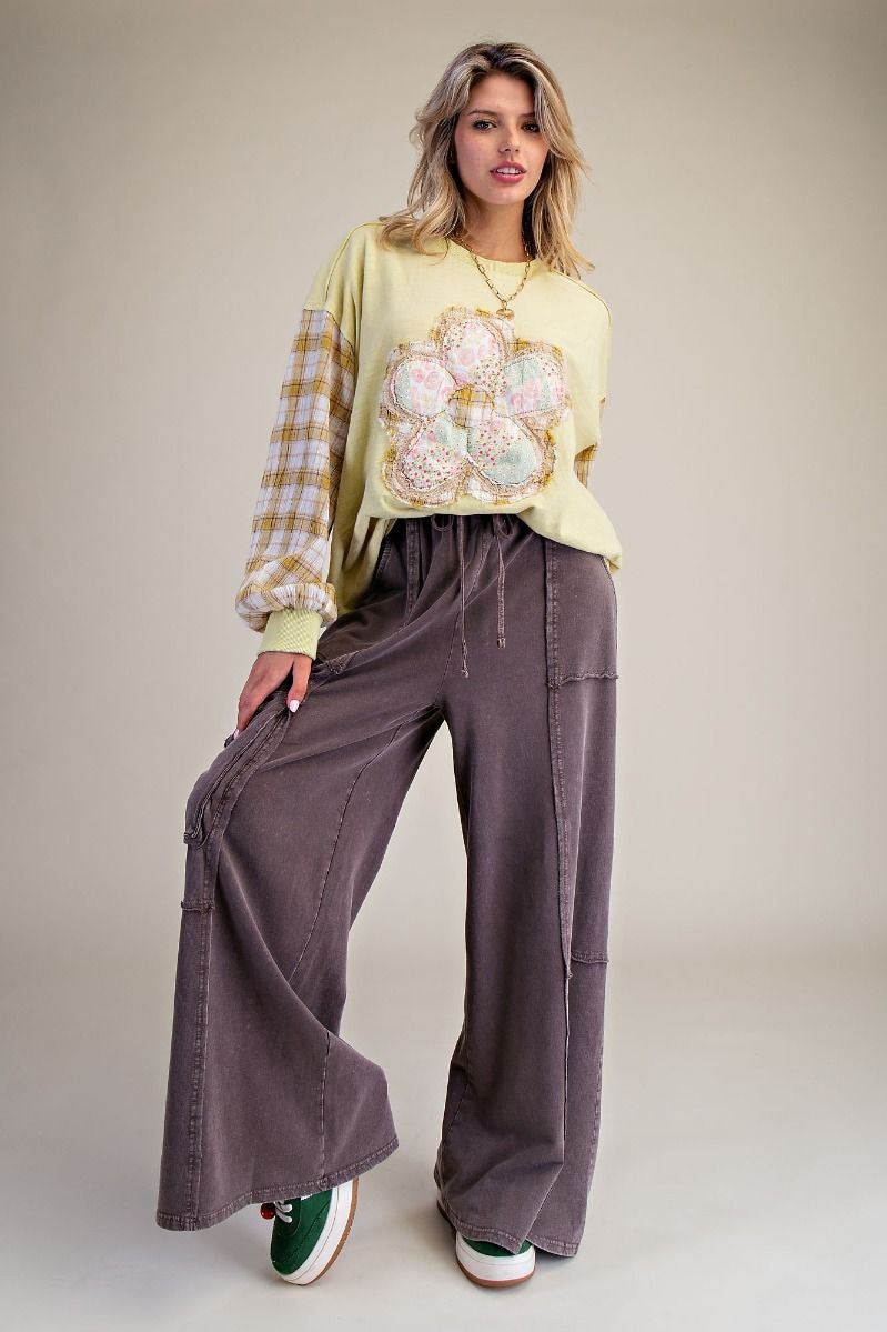 The Essential Ruffled Waistband Terry Knit Pants