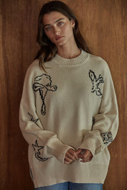 Saddle Up Mock-Neck Knit Sweater