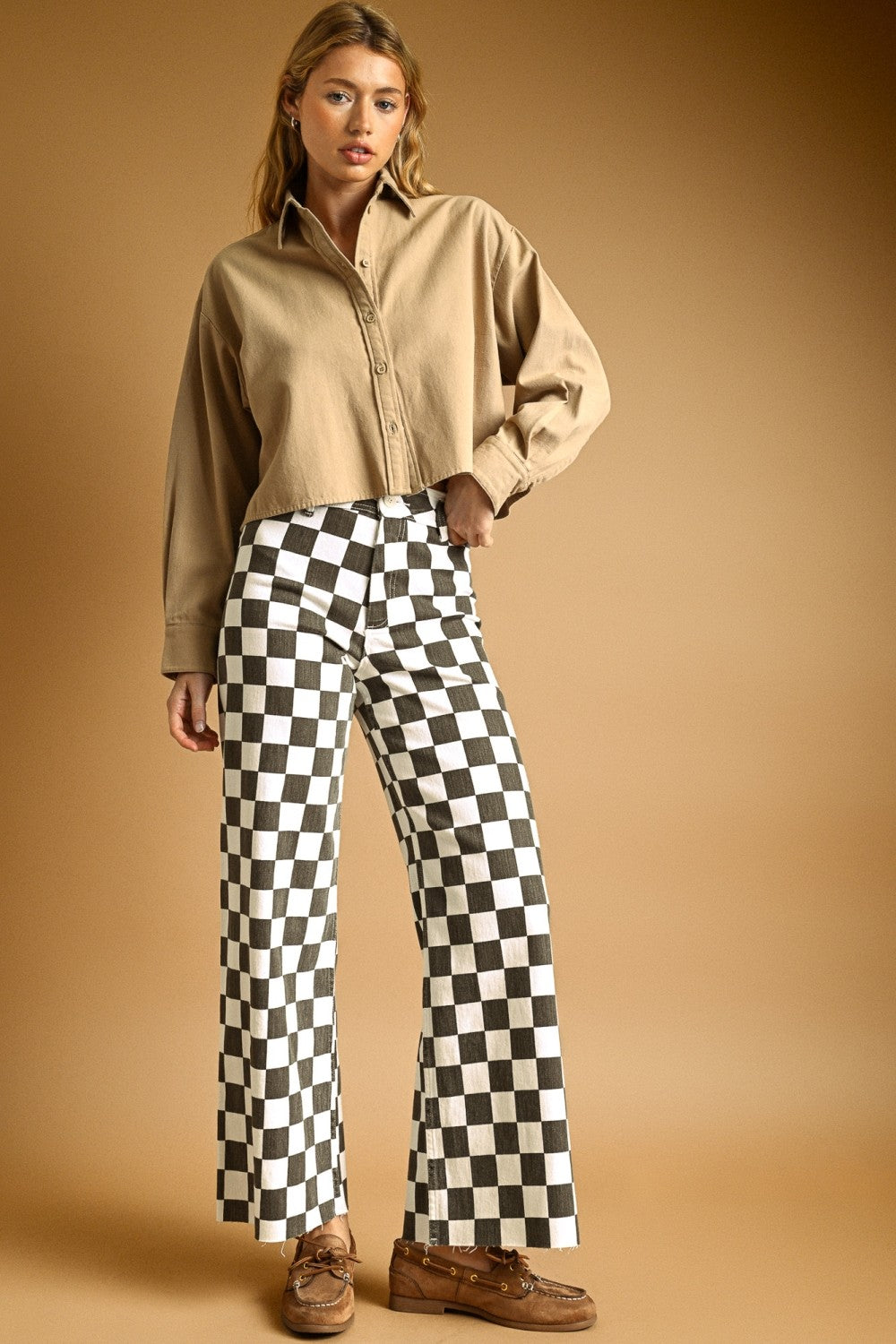 Speedway Checker Board Stretch Pants