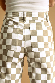 Speedway Checker Board Stretch Pants
