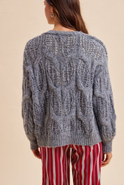 Stonehaven Open Knit Sweater Cardigan
