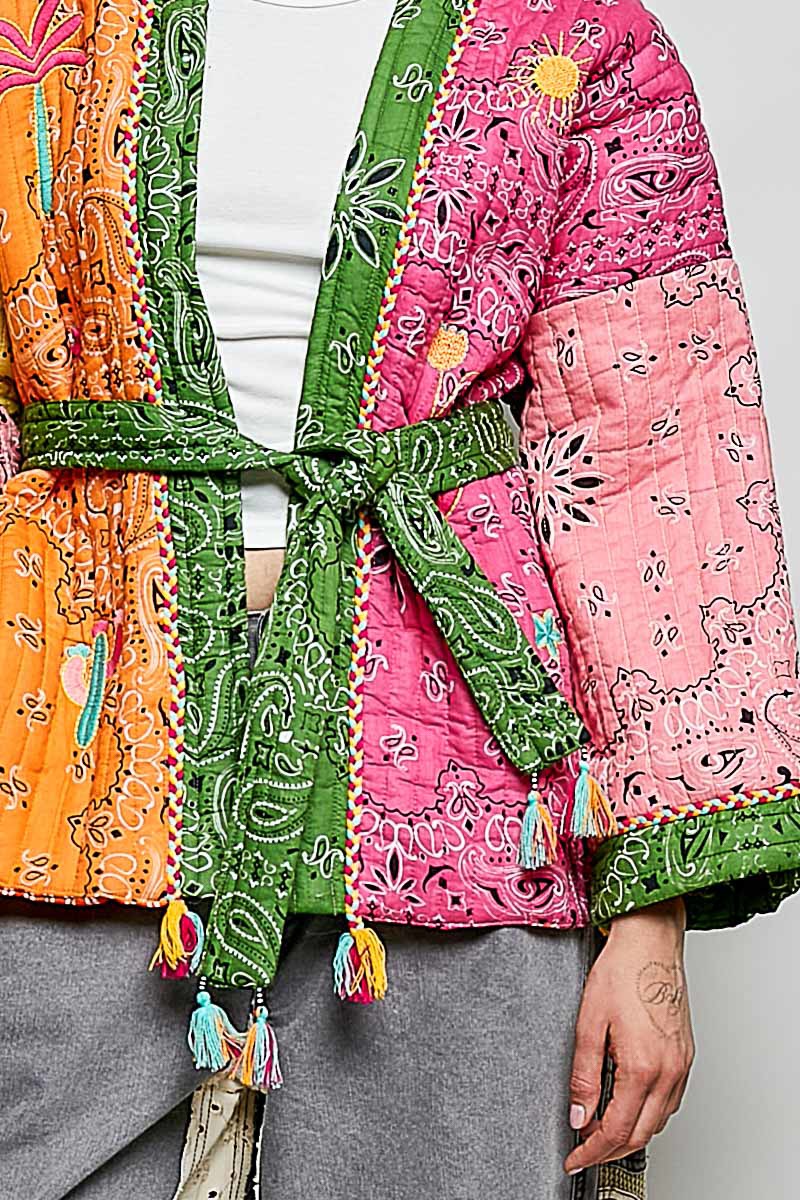 Sundown Quilted Bandana Kimono