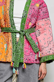 Sundown Quilted Bandana Kimono