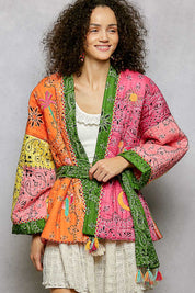 Sundown Quilted Bandana Kimono