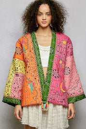 Sundown Quilted Bandana Kimono