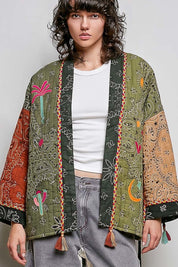 Sundown Quilted Bandana Kimono