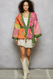 Sundown Quilted Bandana Kimono