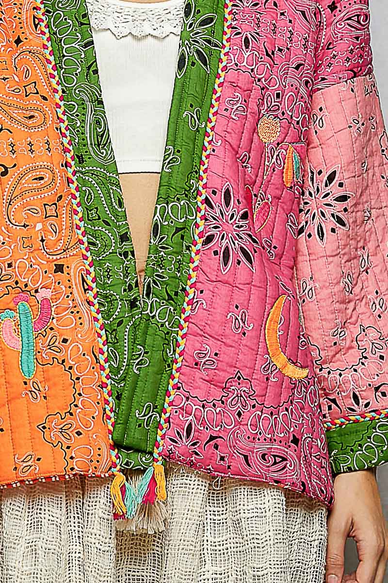 Sundown Quilted Bandana Kimono