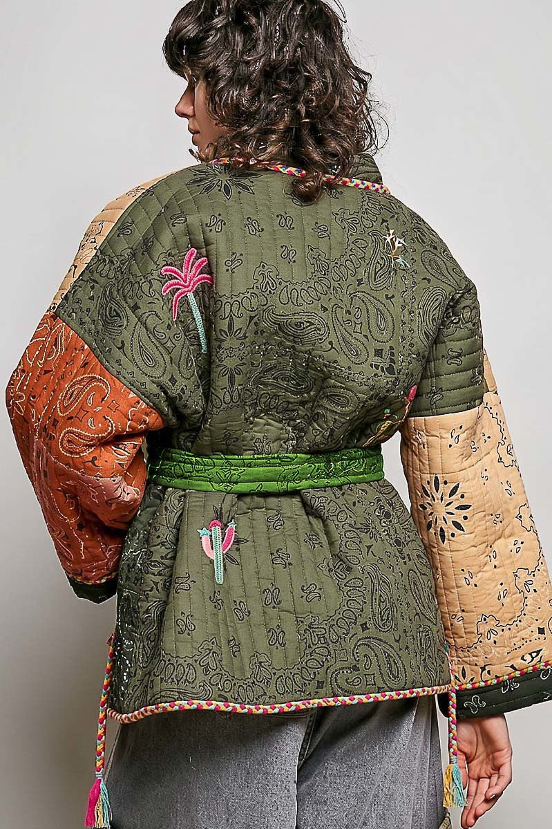 Sundown Quilted Bandana Kimono
