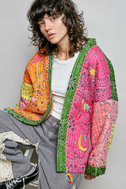 Sundown Quilted Bandana Kimono
