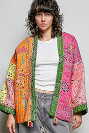 Sundown Quilted Bandana Kimono