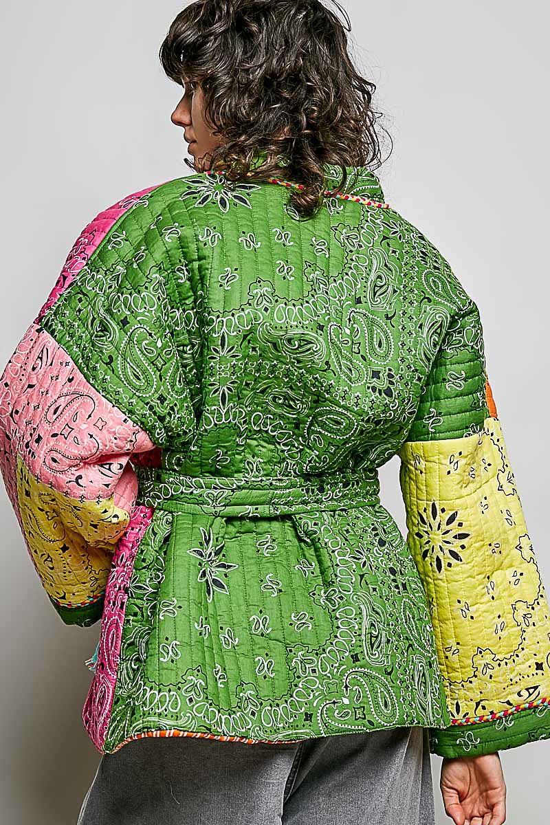 Sundown Quilted Bandana Kimono