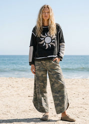 Sunspell French Terry Patchwork Pullover