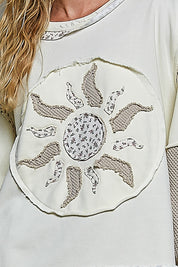 Sunspell French Terry Patchwork Pullover