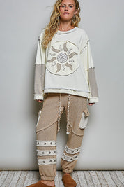 Sunspell French Terry Patchwork Pullover