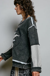 Sunspell French Terry Patchwork Pullover