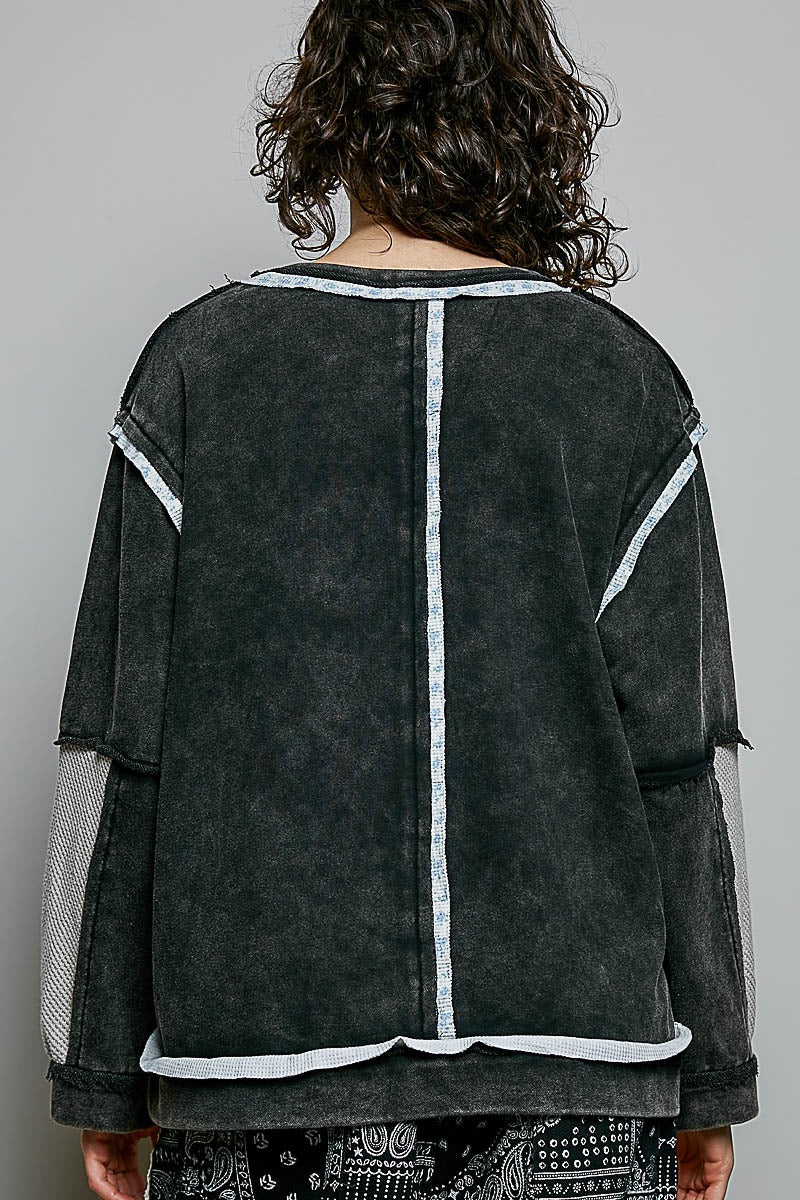 Sunspell French Terry Patchwork Pullover