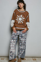 Sunspell French Terry Patchwork Pullover