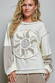 Sunspell French Terry Patchwork Pullover