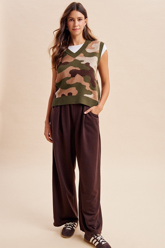 Talulah Camouflage Sweater Vest