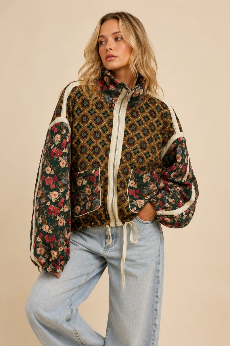 Tamarack Patchwork Quilted Bomber Jacket