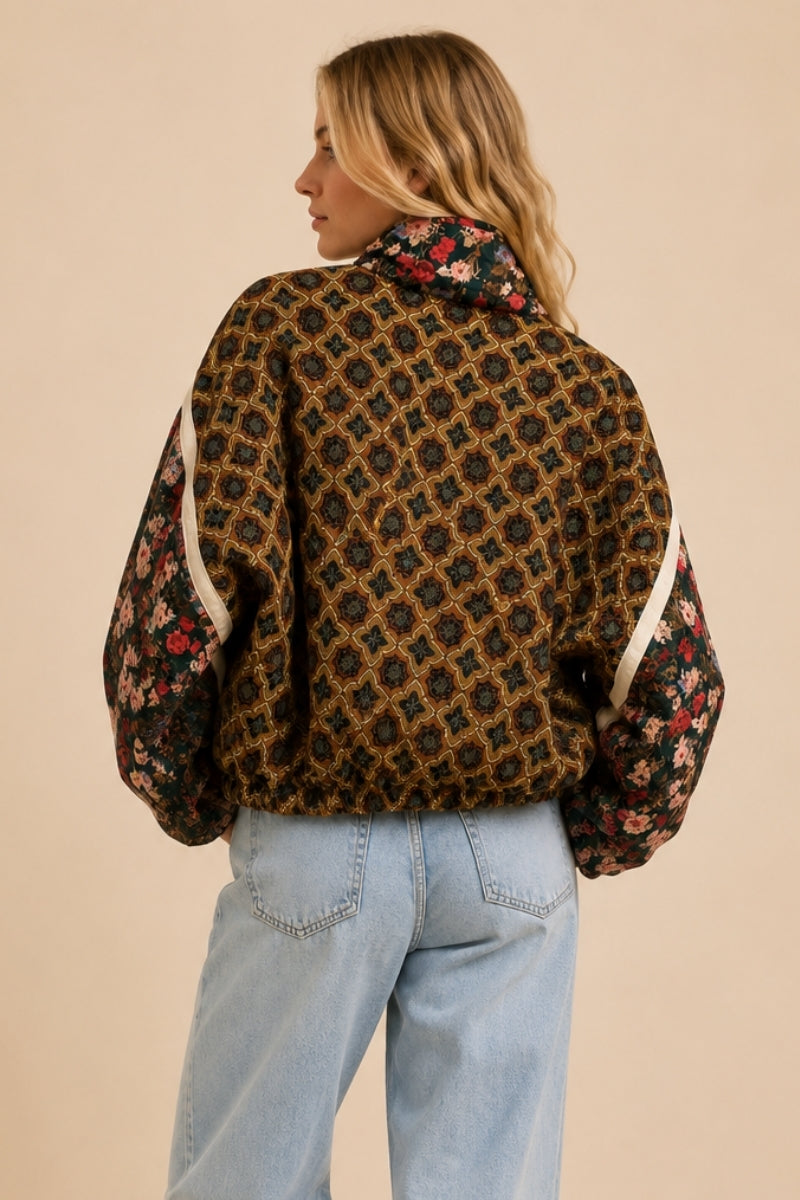 Tamarack Patchwork Quilted Bomber Jacket