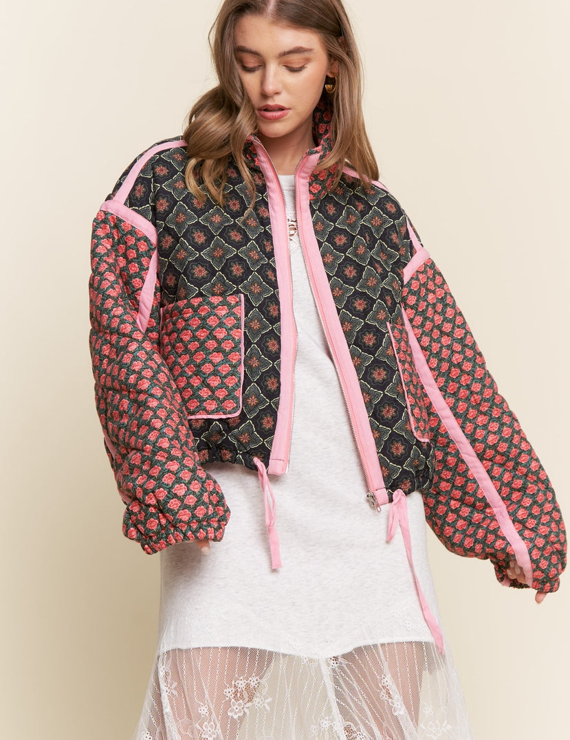 Tamarack Patchwork Quilted Bomber Jacket