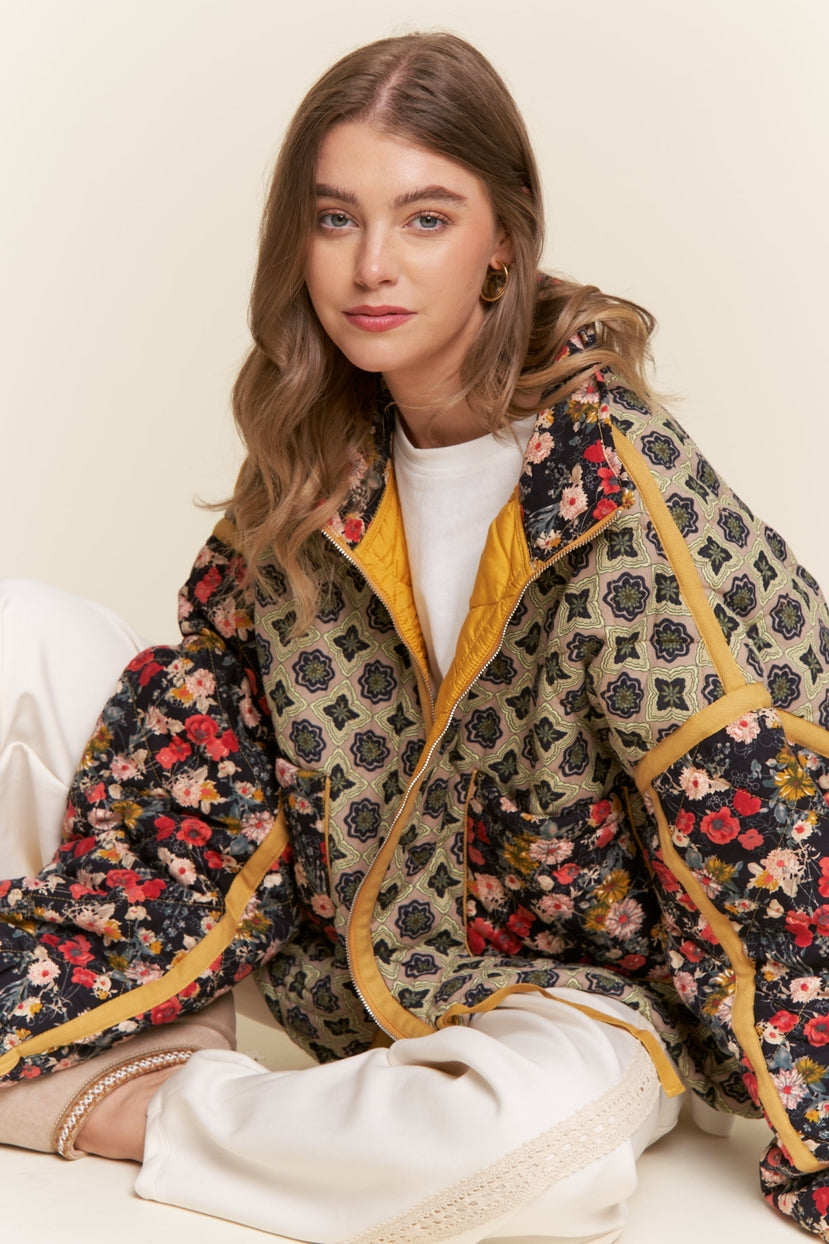 Tamarack Patchwork Quilted Bomber Jacket