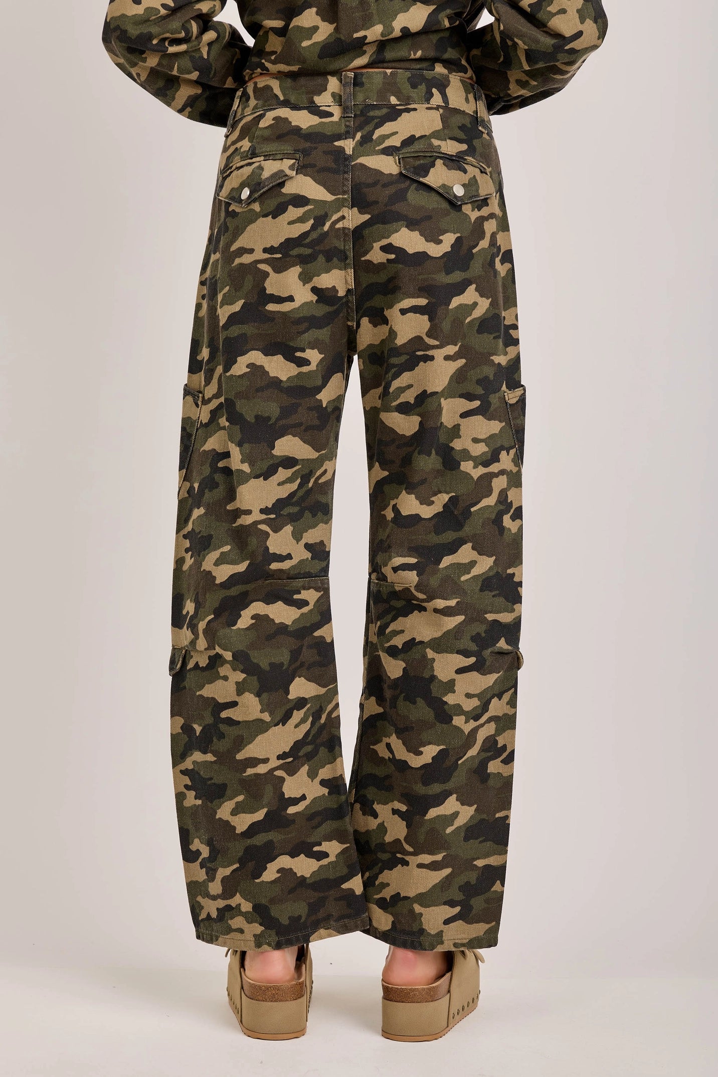 Terrain Mid-Rise Camo Cargo Pants with Utility Pockets