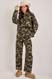 Terrain Mid-Rise Camo Cargo Pants with Utility Pockets