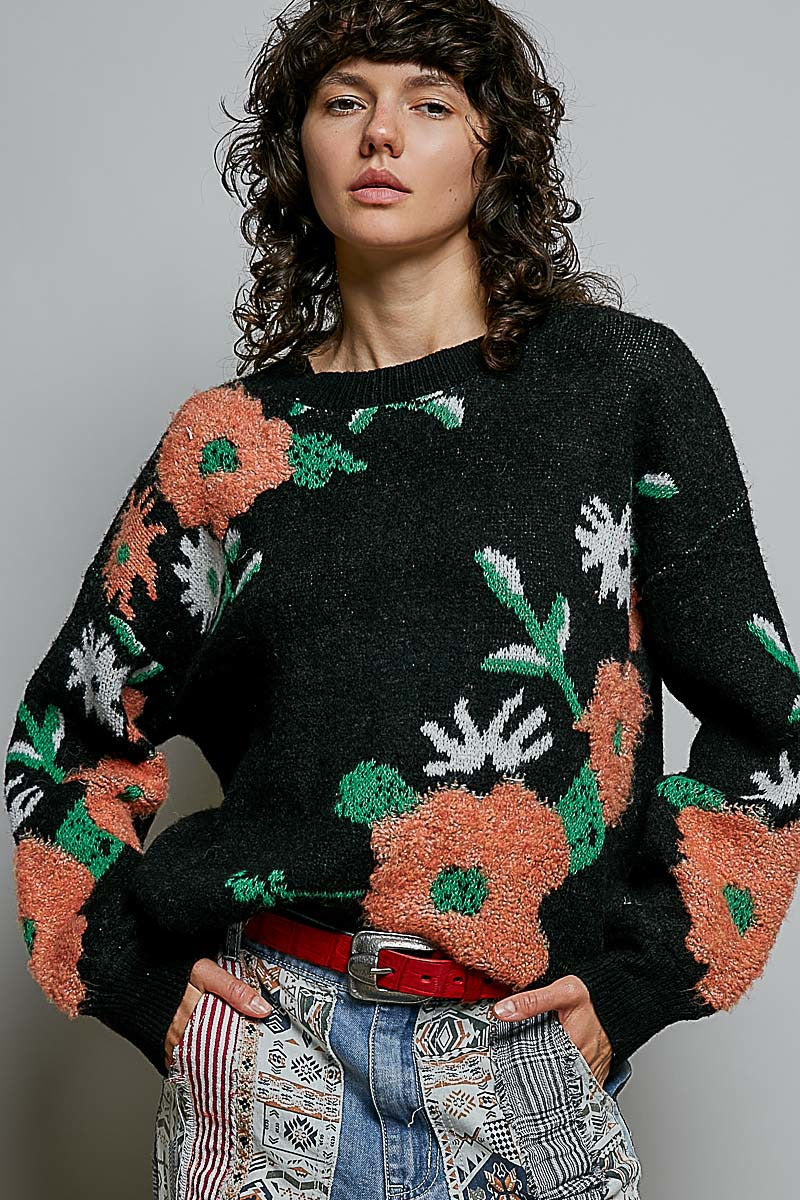 The Bloomer Floral Knit Sweater