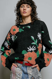 The Bloomer Floral Knit Sweater