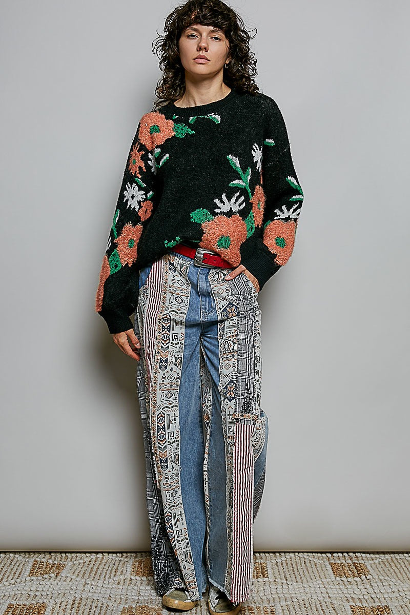 The Bloomer Floral Knit Sweater