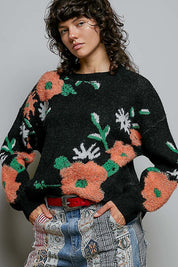 The Bloomer Floral Knit Sweater