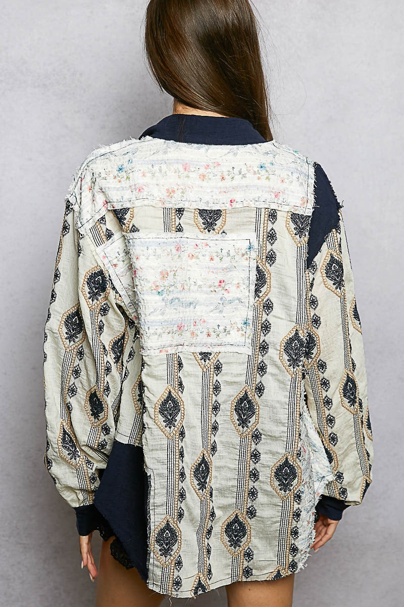The Drifter's Daughter Button-Down Embroidered Shirt