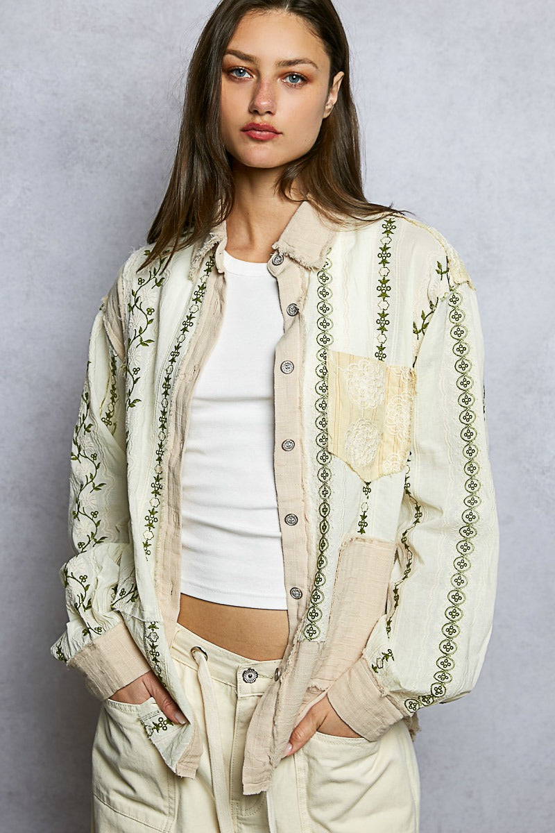 The Drifter's Daughter Button-Down Embroidered Shirt