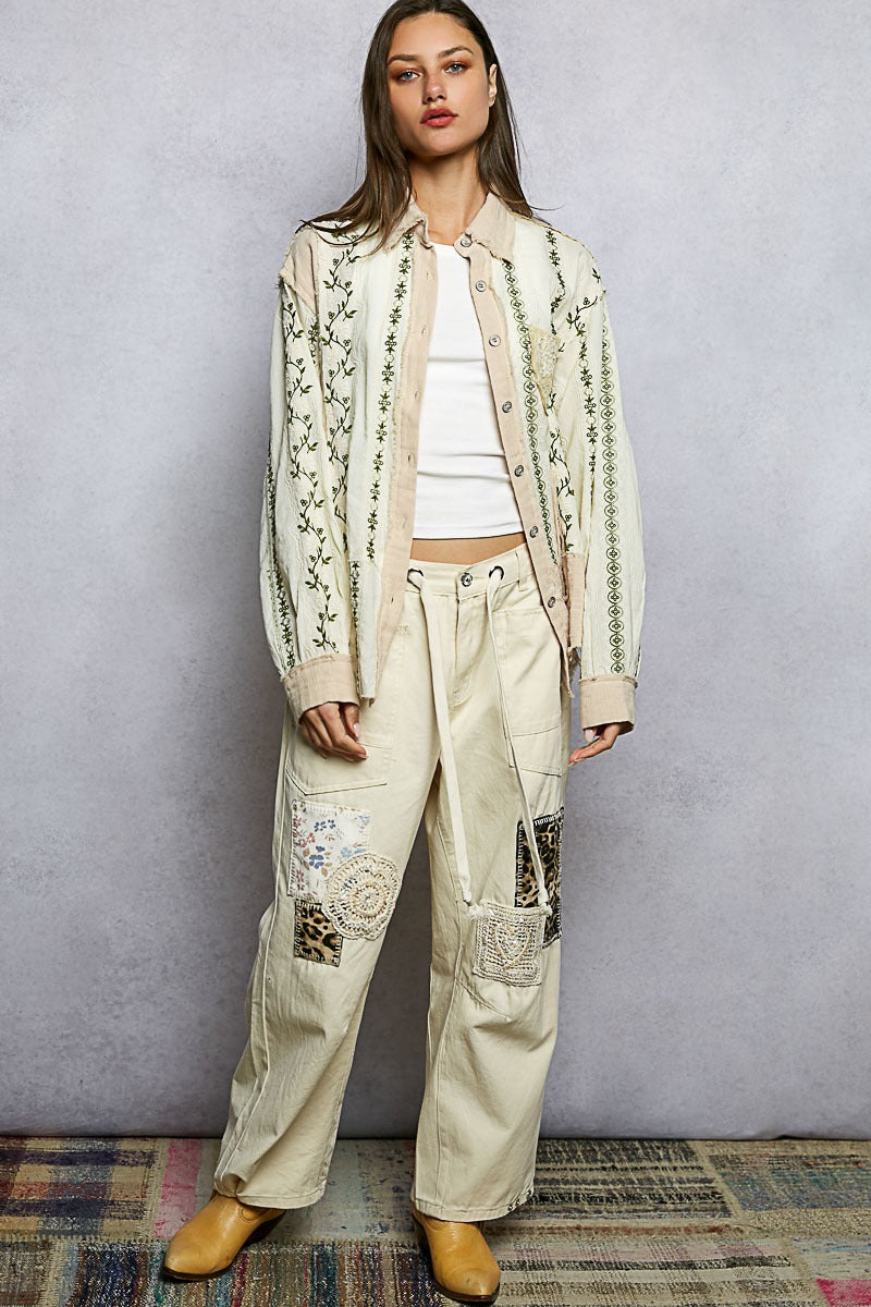 The Drifter's Daughter Button-Down Embroidered Shirt