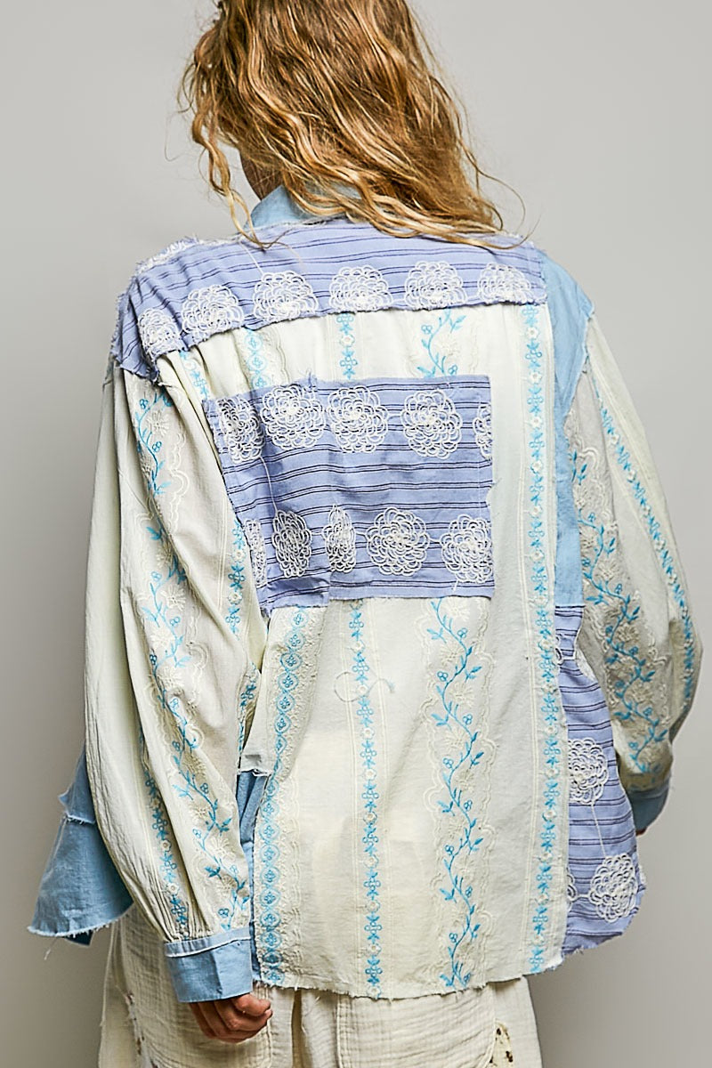 The Drifter's Daughter Button-Down Embroidered Shirt