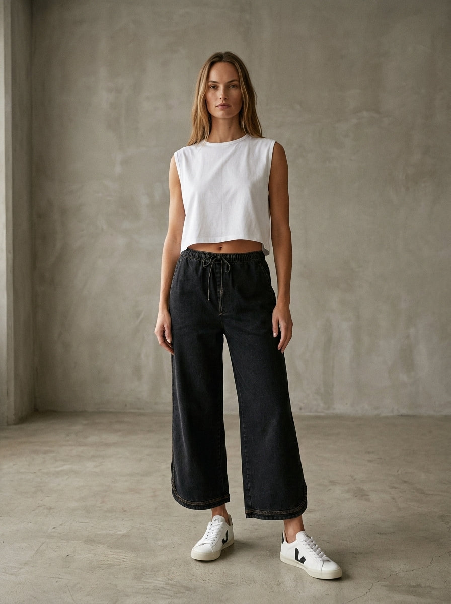 The Essential Mineral Washed Denim Pants
