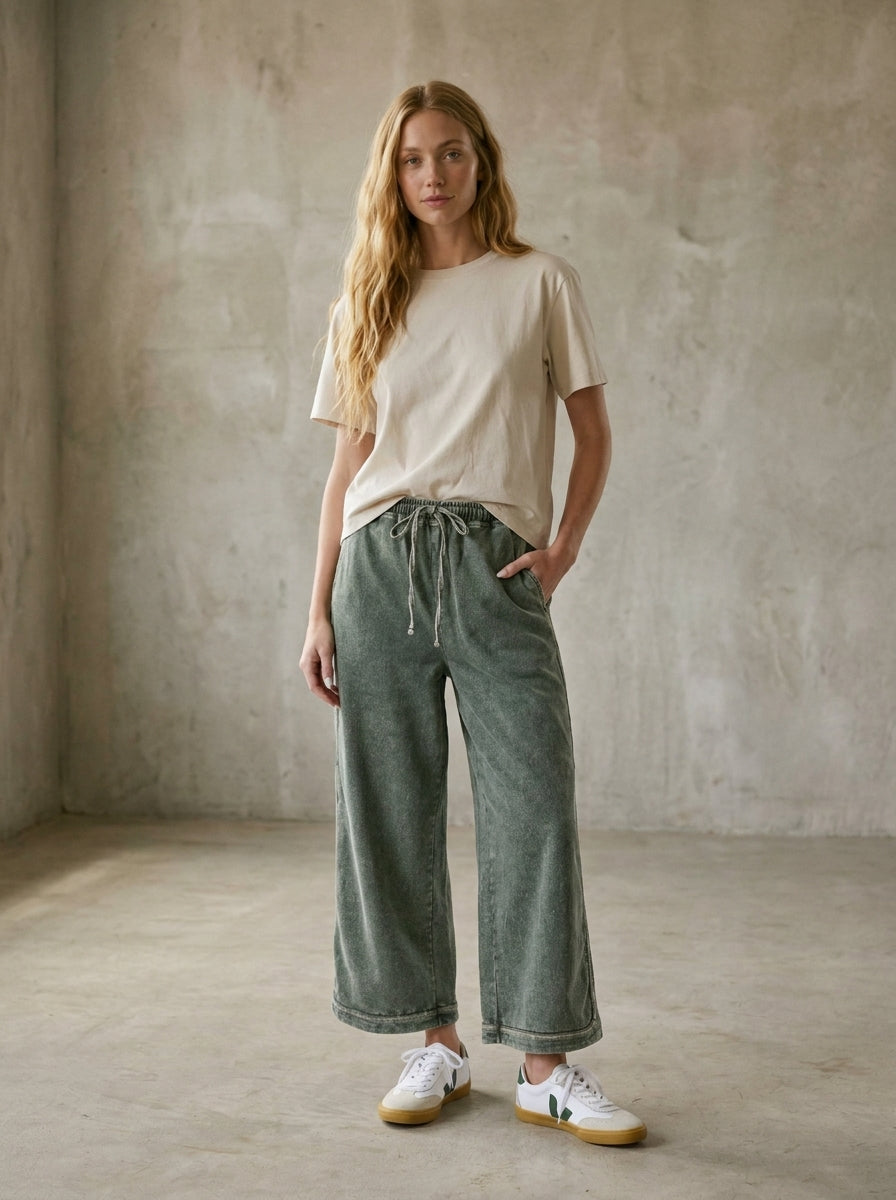 The Essential Mineral Washed Denim Pants