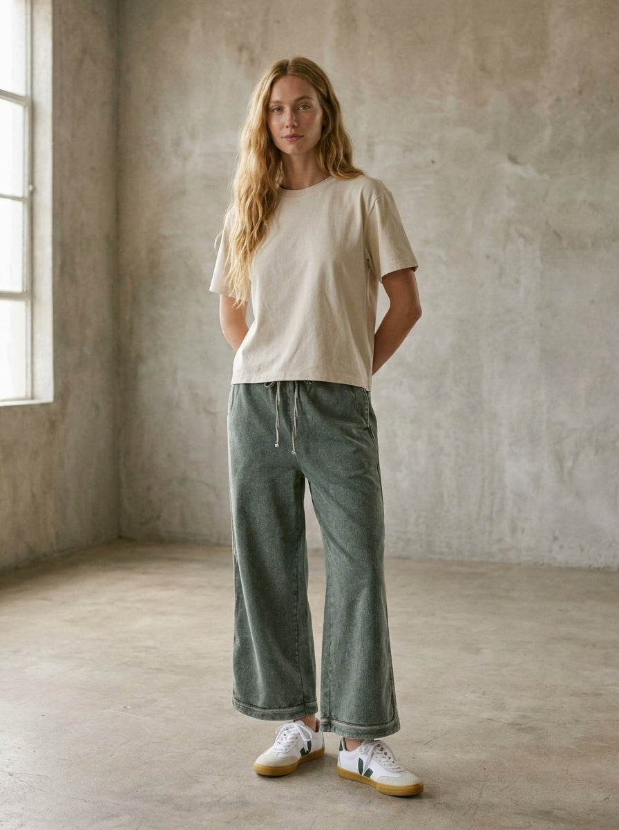 The Essential Mineral Washed Denim Pants