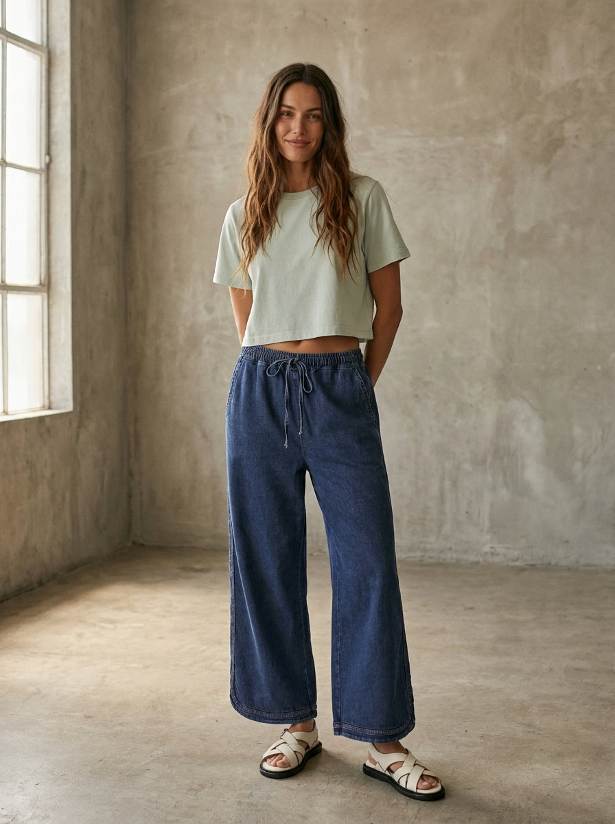 The Essential Mineral Washed Denim Pants