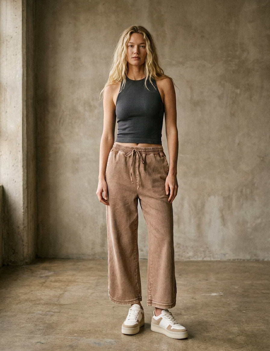 The Essential Mineral Washed Denim Pants